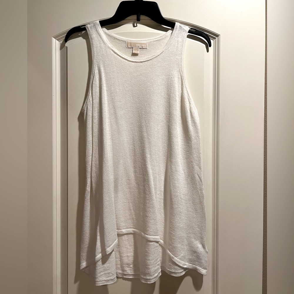 MICHAEL Michael Kors Creamy White High Low Thin Sweater Tank